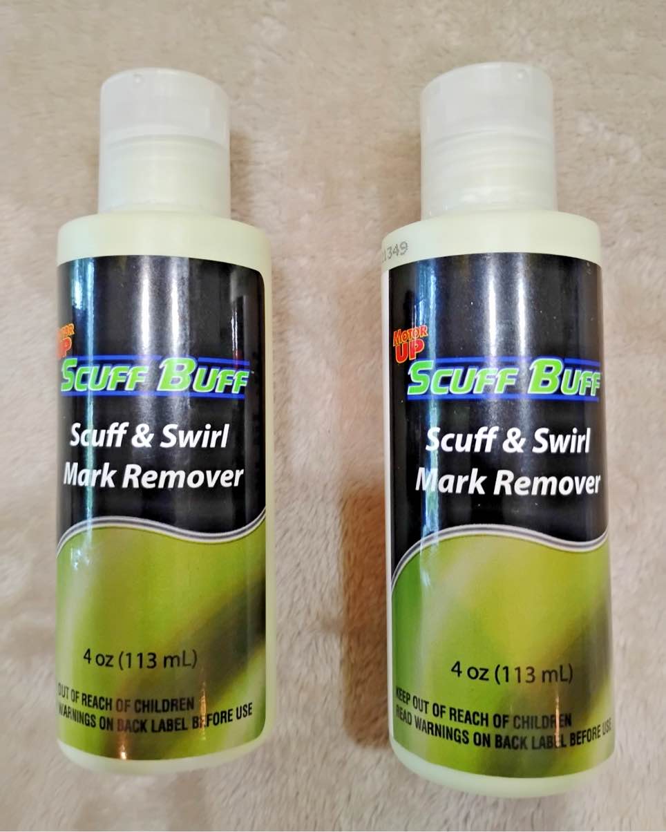  Assorted Motor Up Brand: "Scuff Buff", Scuff and Swirl Mark Remover 4oz (Box Lot Of 15 Items Approximate Count)