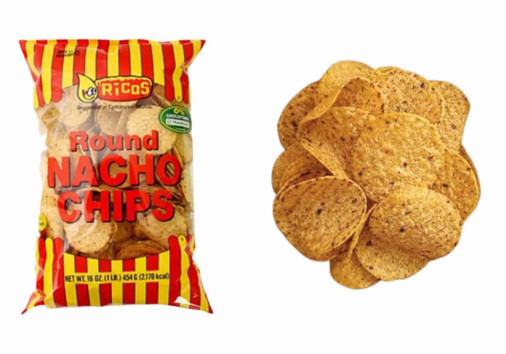 Ricos Original Round Nacho Chips 4.5 OZ (Box Lot Of 15 Bag Approximately Count)