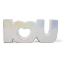 I Love You Flower Vase Iridescent 