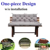 Outdoor Bench Swing Cushion with Backrest +Ties Swing Chair Bench Seat Pad 40”x41”