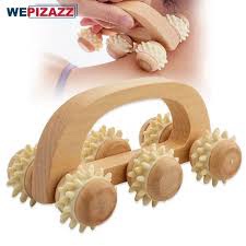1 Pcs Wooden Massage Roller Tool, Manual Wooden Massager, Wood Back Massage Roller for Neck Leg Back Deep Tissue Muscle Massager