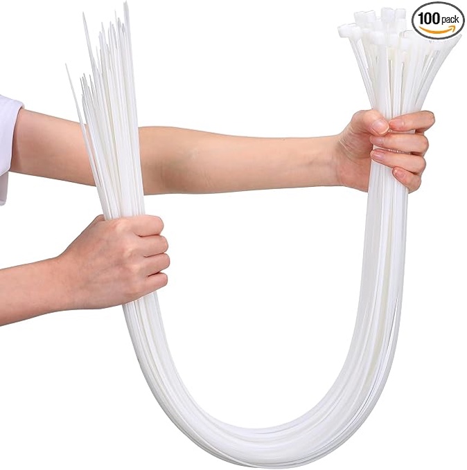 (12 packs )Cable Zip Ties Heavy Duty 24 Inch Strong Large Cable Wire Ties, Industrial Durable Strong Wire Ties for Binding Fences, Awnings Tying Branches Bundling of Crops Fixed Water Pipes (color yellow)