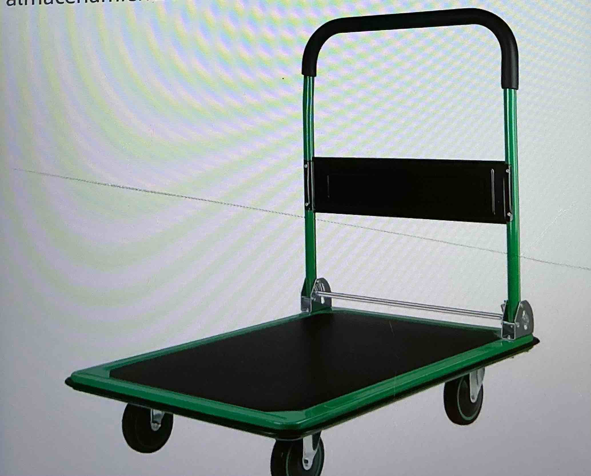 Hand truck with 660 pound mobile platform.  ( incomplete It doesn't have four wheels) Folding cart with 360-degree swivel wheels.  Large stroller for easy storage. Tool cart rolling