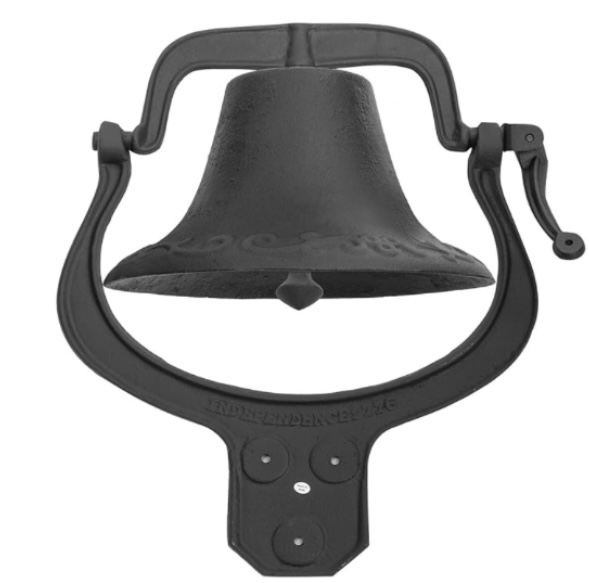 XtremepowerUS Vintage Dinner Bell Large Farmhouse Antique Bell Church Liberty School Large Church Bell, Black