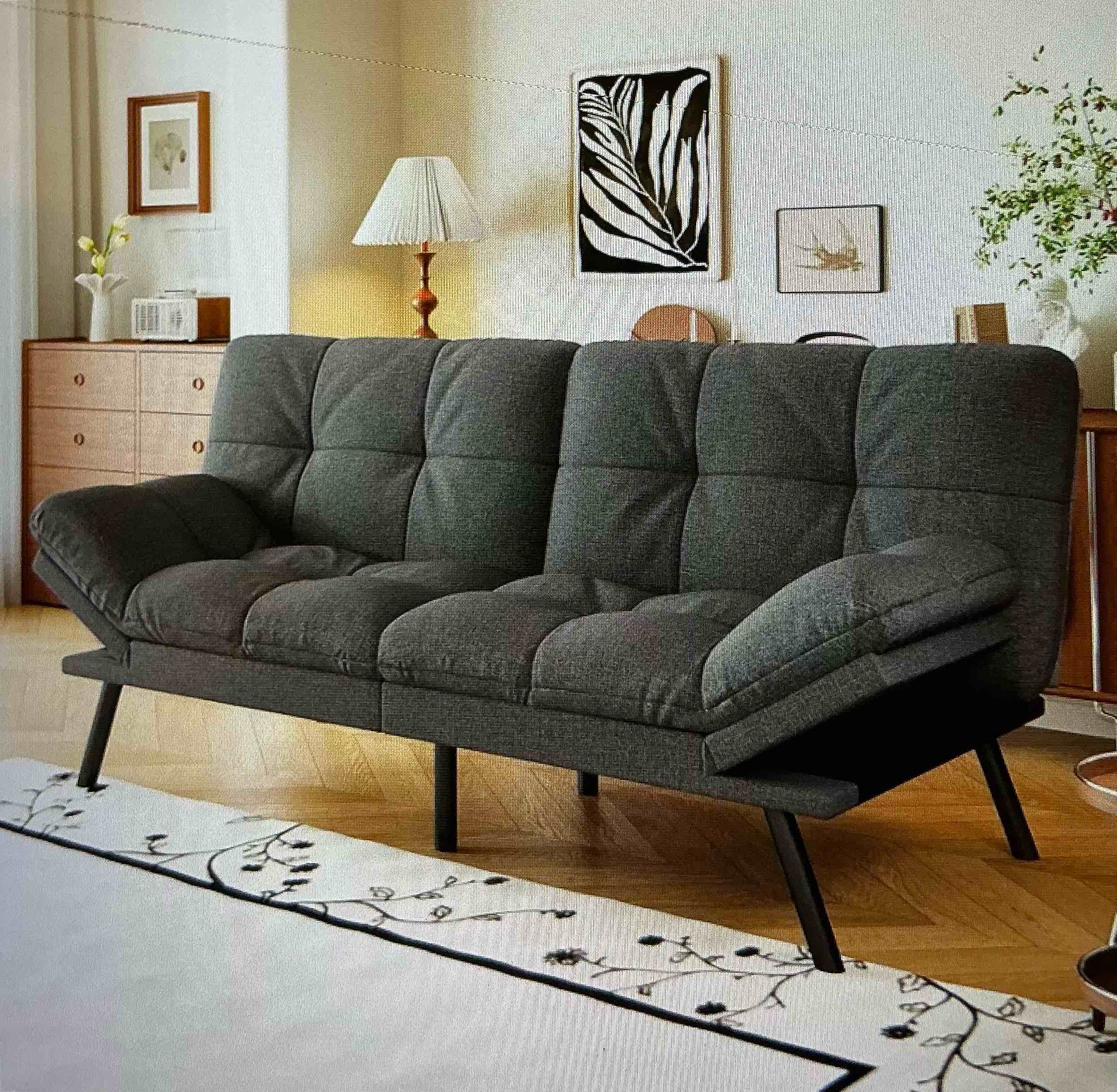 ( similar) ( incomplete A box to pick up) sofa bed blackn 