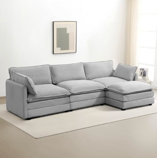 (Incomplete) (similar) gray L-shaped sofa, A box to pick up