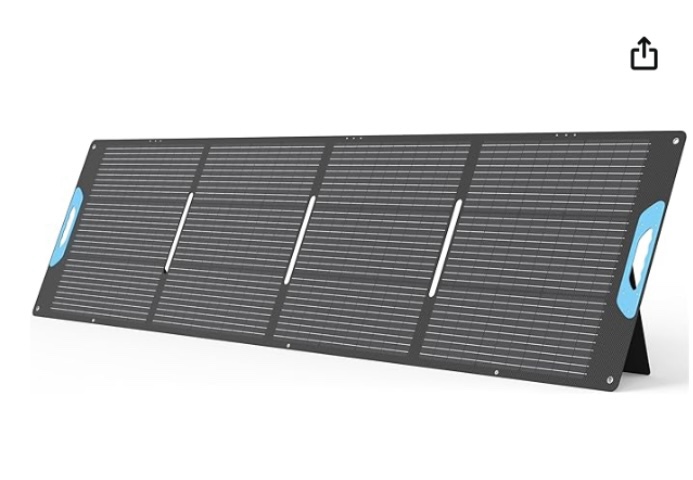 ( incomplete) Anker SOLIX PS200 Solar Panel with Adjustable Kickstand, 200W Foldable Portable Solar Charger, IP67 Waterproof, 23% Higher Energy Conversion Efficiency, for Camping, RVs, and Blackouts