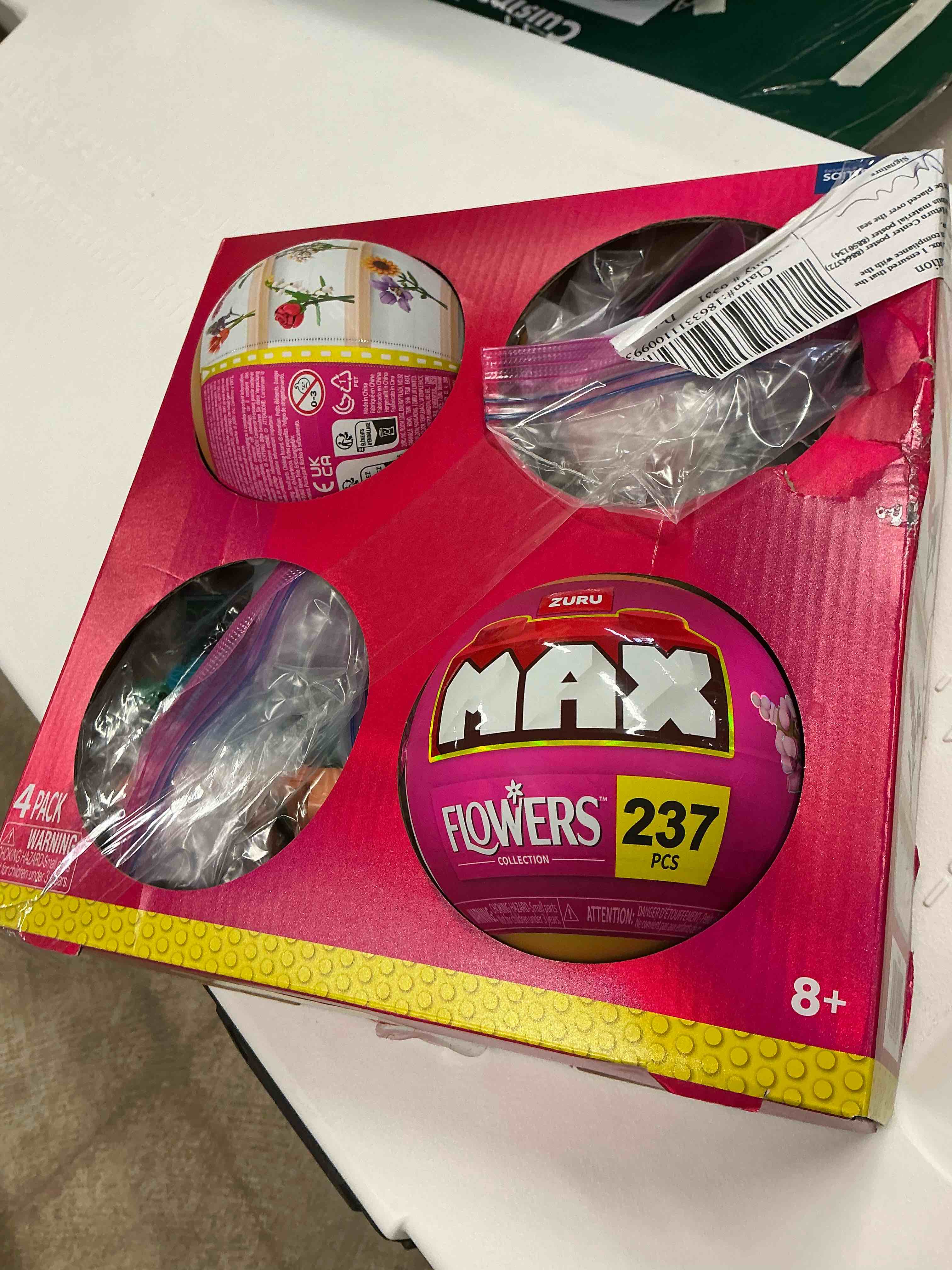 ZURU MAX Premium Garden Building Bricks Collection, Long Flowers Set with 2 Flowers, up to 233 Pieces, 10 Designs to Collect