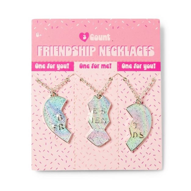 bff necklace 3 hearts-bullseye’s playground 