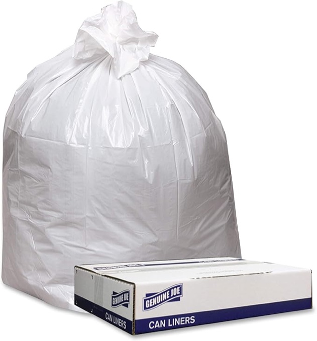 Inteplast Group High-Density Can Liner 28W x 45L Clear 12Rolls X25= 300 Bags