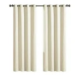 Better Homes & Gardens Opaque Curtain with Eyelets and Ivory Textured Fabric, 50" Wide x 84" Long