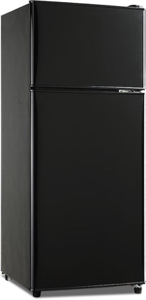 Anukis Compact Refrigerator 3.8 Cu Ft 2 Door Mini Fridge with Freezer for Apartment, Dorm, Office, Family, Basement, Garage - Black