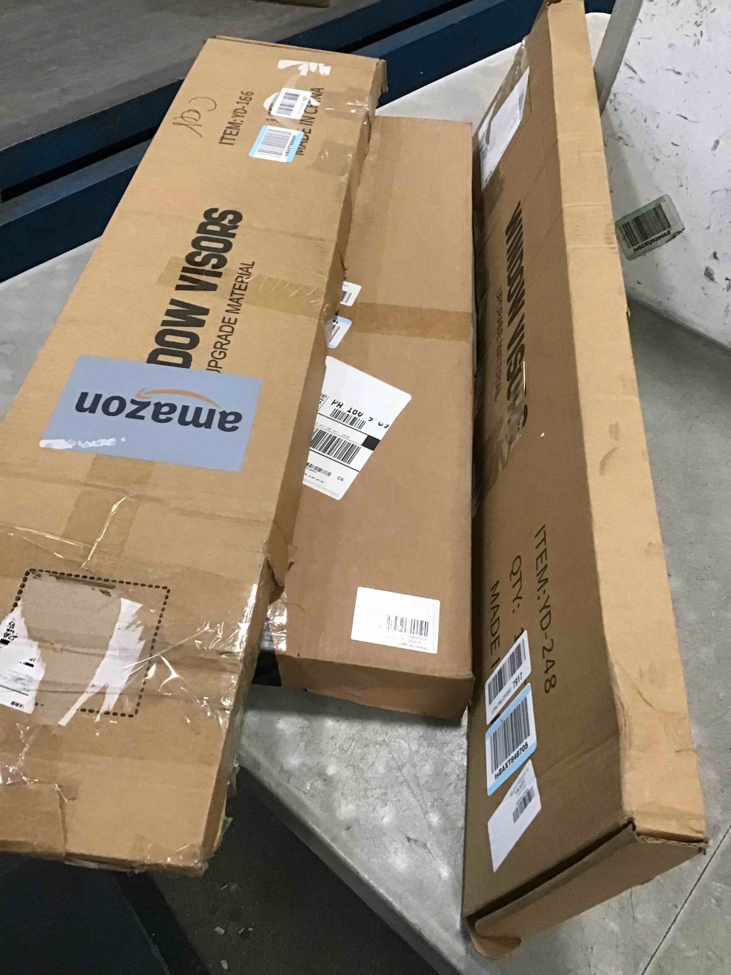 Condition photo showing As Is for Assorted Window Sun Visors 