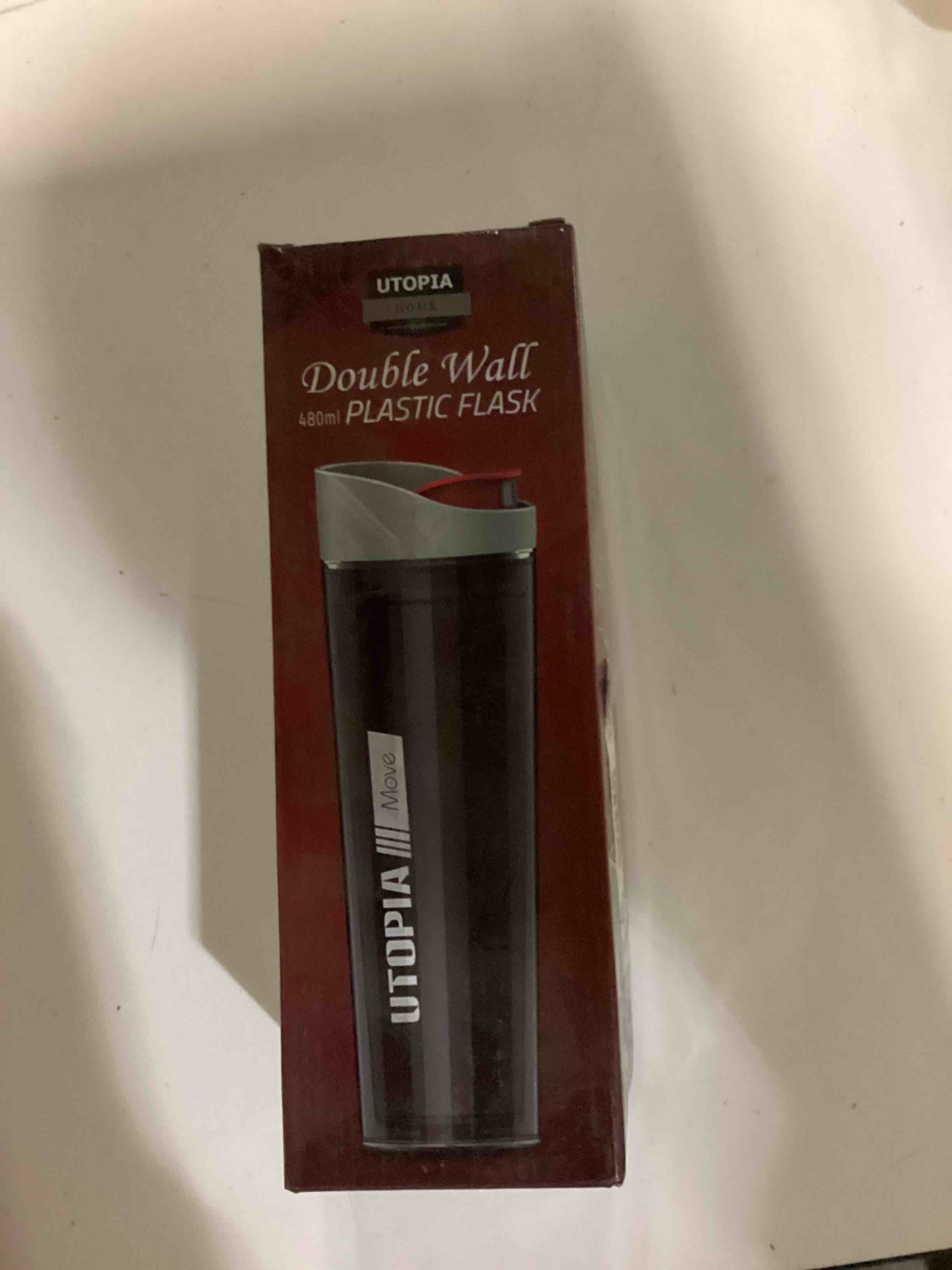 UTOPIA Home 480ml Double Wall Plastic Flask