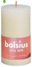 bolsius Rustic pillar candles 130/68 soft pearl set of 4