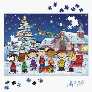 The 500-Piece Illuminated Peanuts Holiday Jigsaw Puzzle