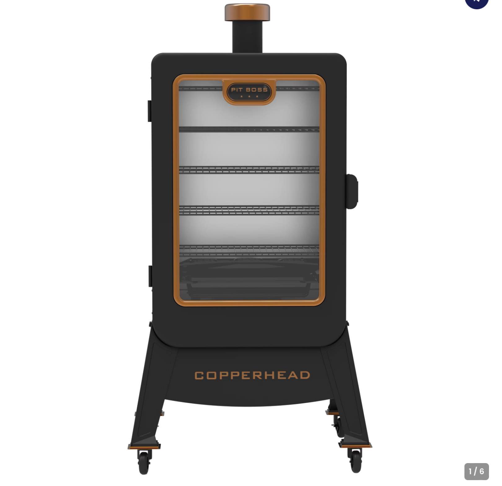 Pit Boss Copperhead 1300 Sq in Vertical Wood Pellet Smoker - Onyx Edition