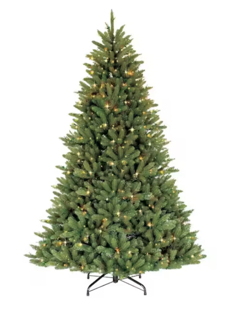 6.5 ft. Prelit Incandescent Fraser Fir Artificial Christmas Tree with 500 UL-Listed Clear Lights