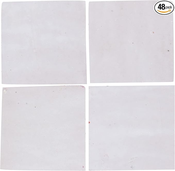 Moroccan Mosaic & Tile House Handmade 4x4-in. Solid Color White  5.33 sq ft 