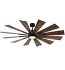 Harbor Breeze Henderson 60-in Matte Black LED Indoor Ceiling Fan with Light Remote (10-Blade)