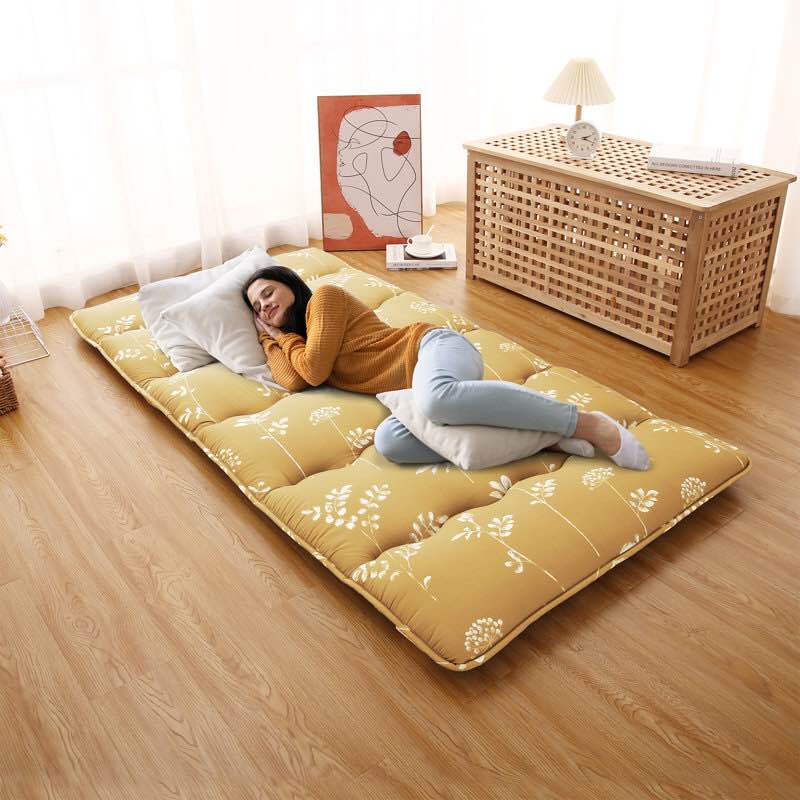 Printed Japanese Futon Mattress, Foldable Floor Sleeping Bed, Tatami Mat for Camping, Guest Room
