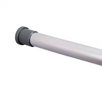 Style Selections 42-in to 72-in Chrome Tension Single Straight Adjustable Shower Curtain Rod