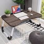 *black*Homemaxs Laptop Desk for Bed,Portable Laptop Bed Tray Table with Foldable Legs, Foldable Lap Desk for Eating, Working, Writing, Gaming, Drawing on BedCouchSofaFloor