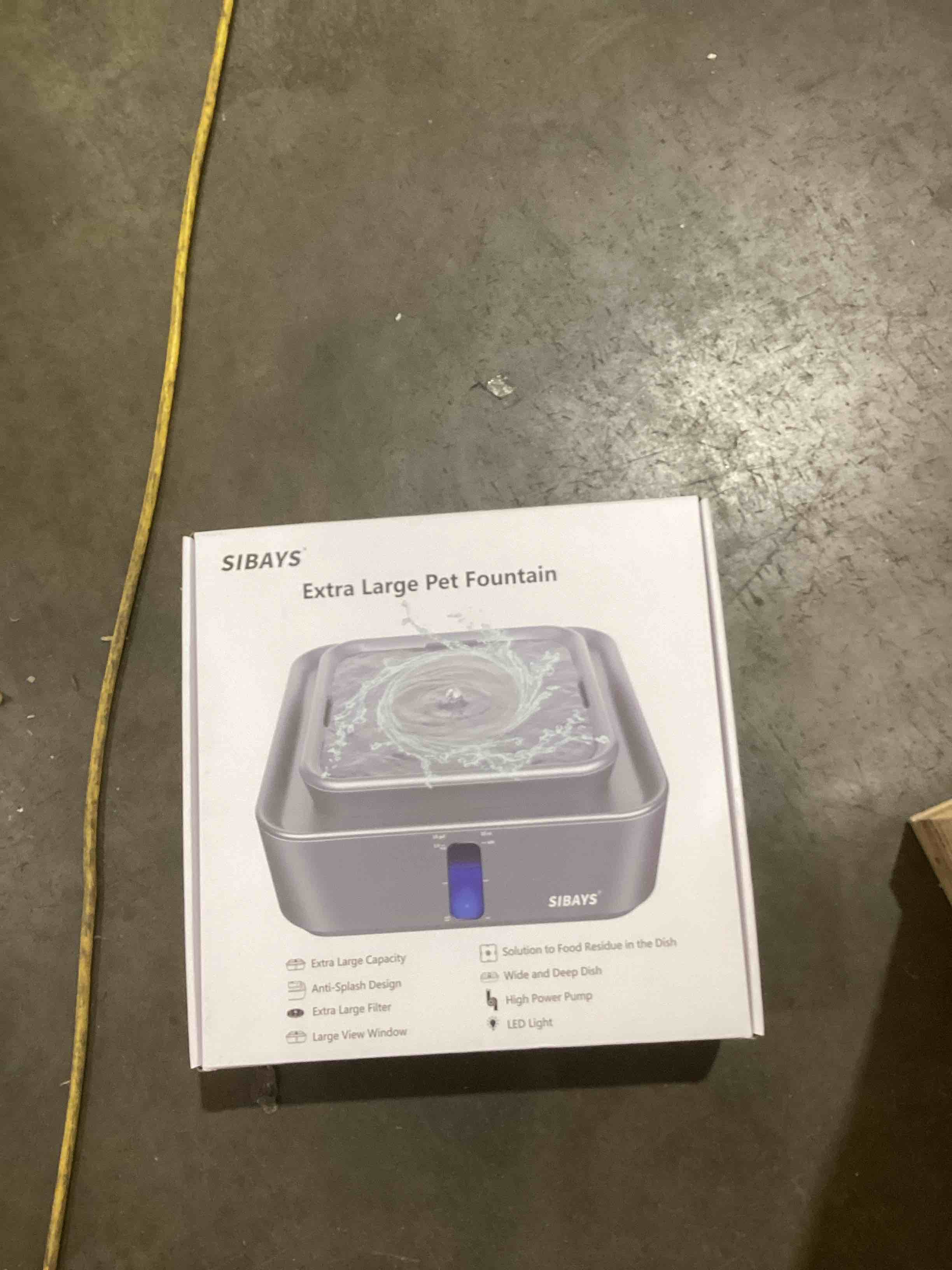 SIBAYS 3.8Gal/14L Extra Large Dog Water Fountain, No Spill Pet Water Fountain with 9" Large Filter & Powerful LED Pump & Water Shortage Reminder, Auto Dog Water Bowl Dispenser, Easy to Clean, BPA-Free