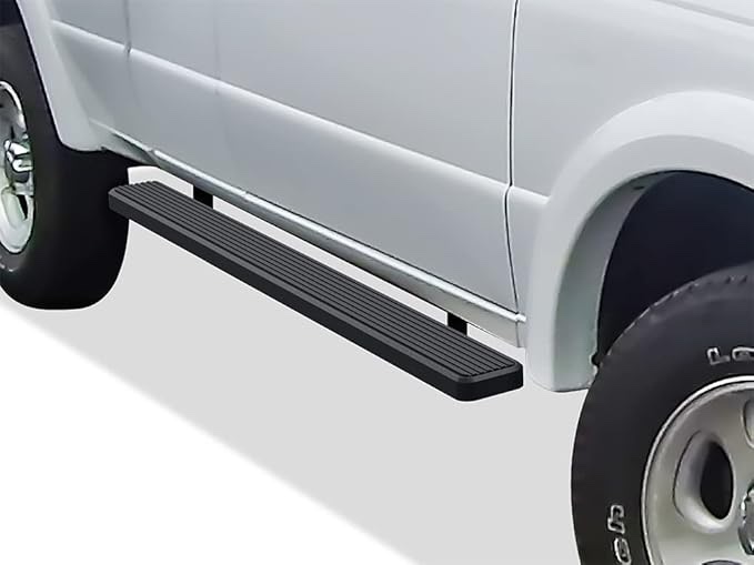 APS-IBFZ4786 iBoard Third Generation 5-inch Black Aluminum Running Boards Side Step for Selected Ford Ranger Mazda B Super Cab 2Dr