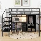full size metal loft bed