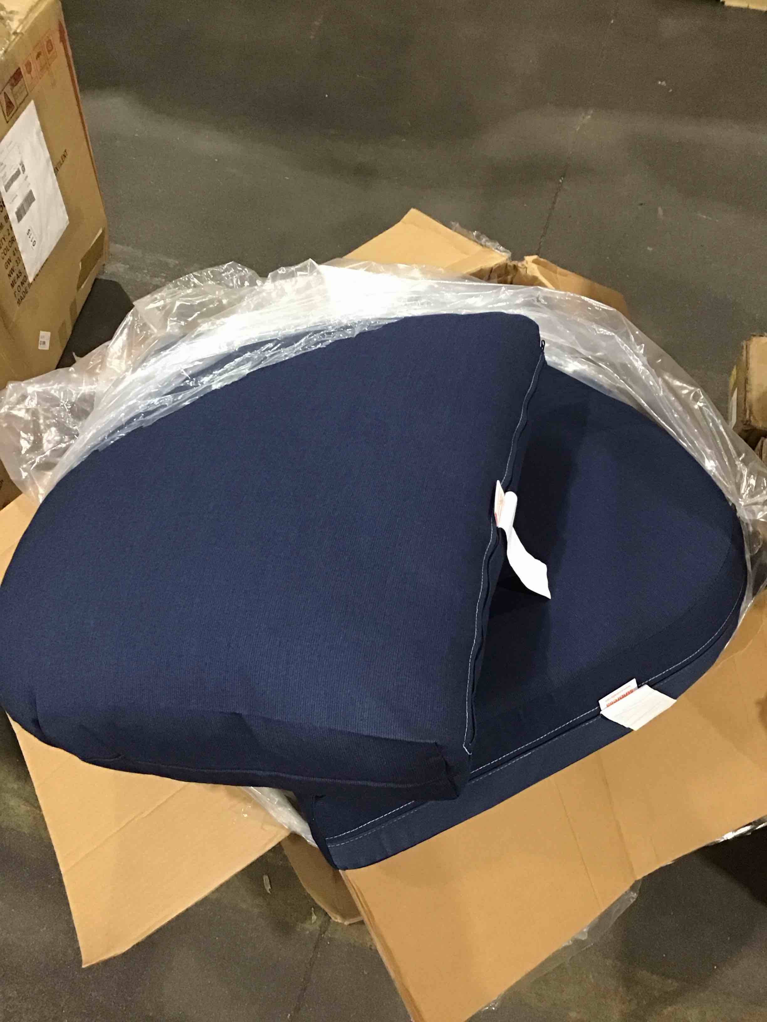 navy blue set of sofa cushions 3 sets ( 3 backs 3 butt cushions ) 