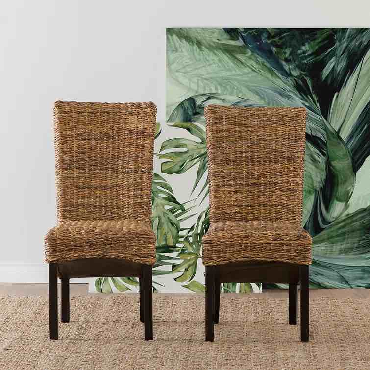 Jim side chair in rattan abaca 