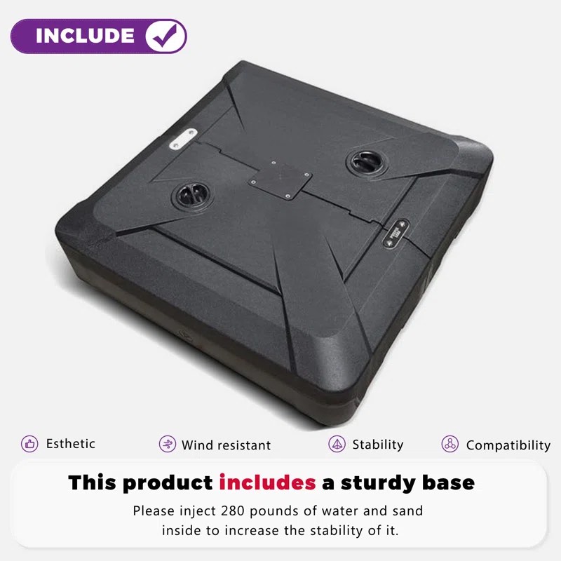 Purple Leaf Plastic Water Tank Base