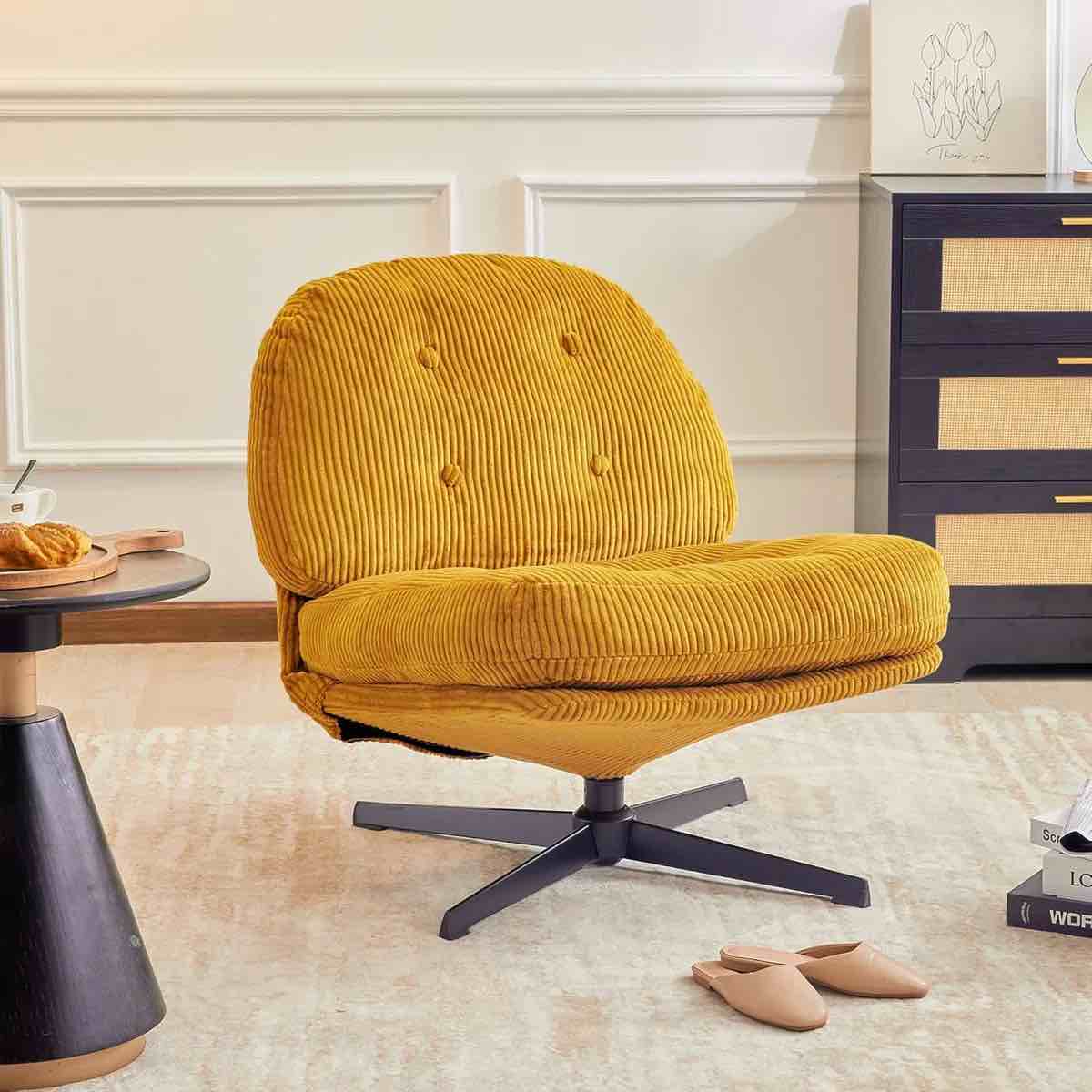 HOLE THROUGH CUSHION* Loice 29.2'' Wide Tufted Swivel Lounge Chair