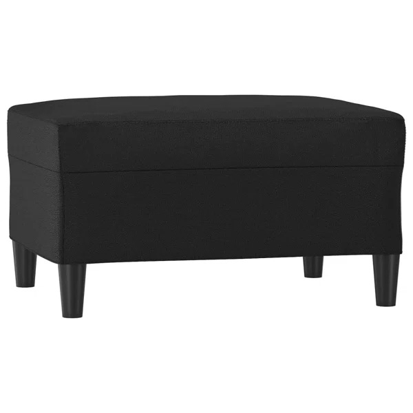 *similar to stock image, incomplete* Black Fuzzy Ottoman