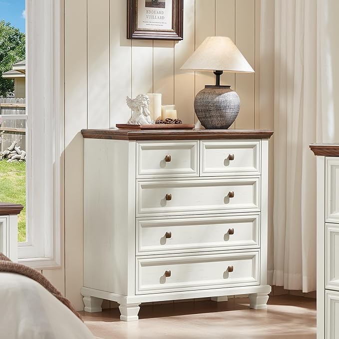 *similar to stock image, incomplete* White drawer/dresser