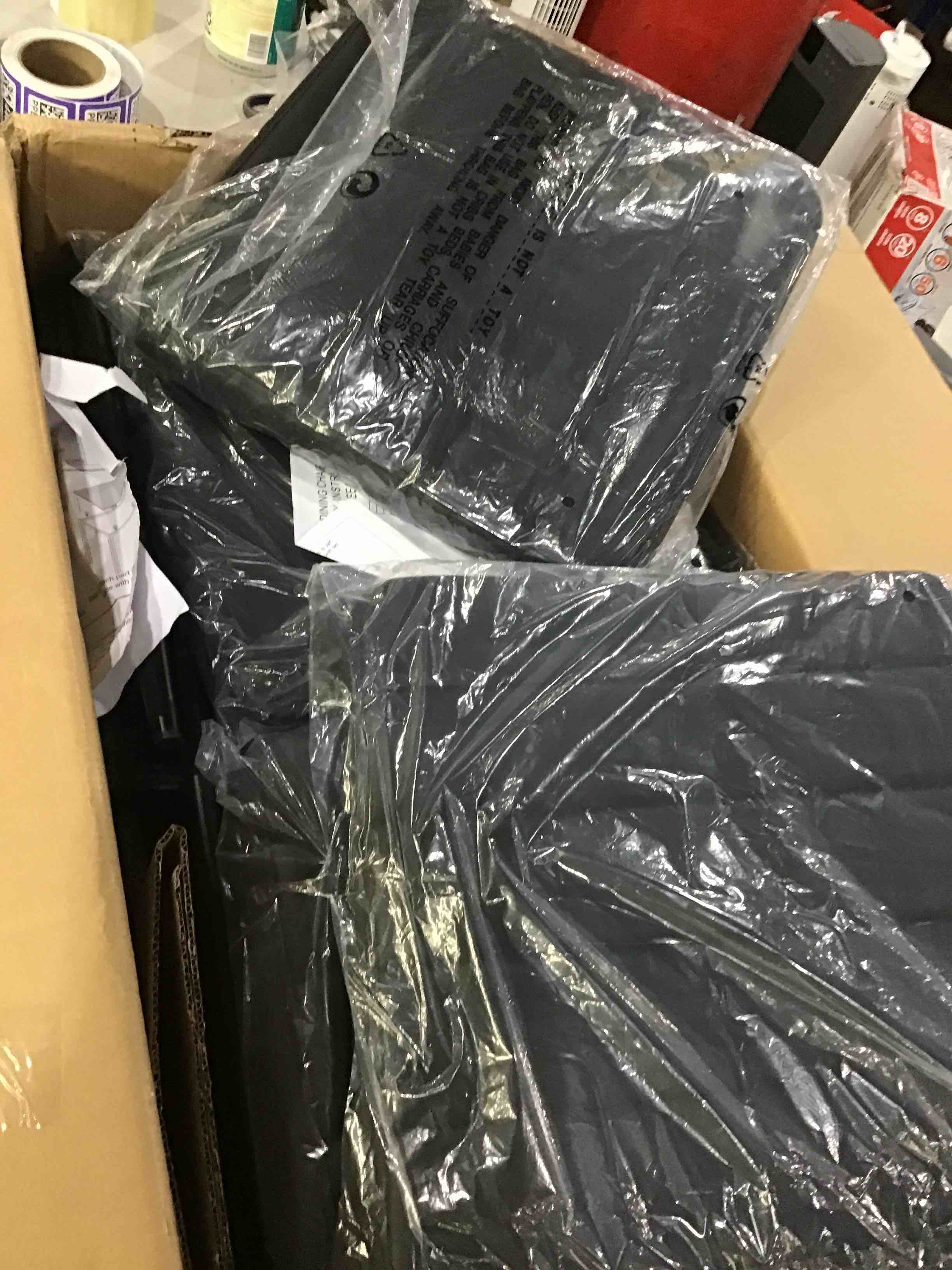 Condition photo showing Good Condition for MISSING TABLE FDW Dining Table Set Glass Dining Room Table Set for Small Spaces Kitchen Table and Chairs for 4 Table with Chairs Home Furniture Rectangular Modern (Black Glass)