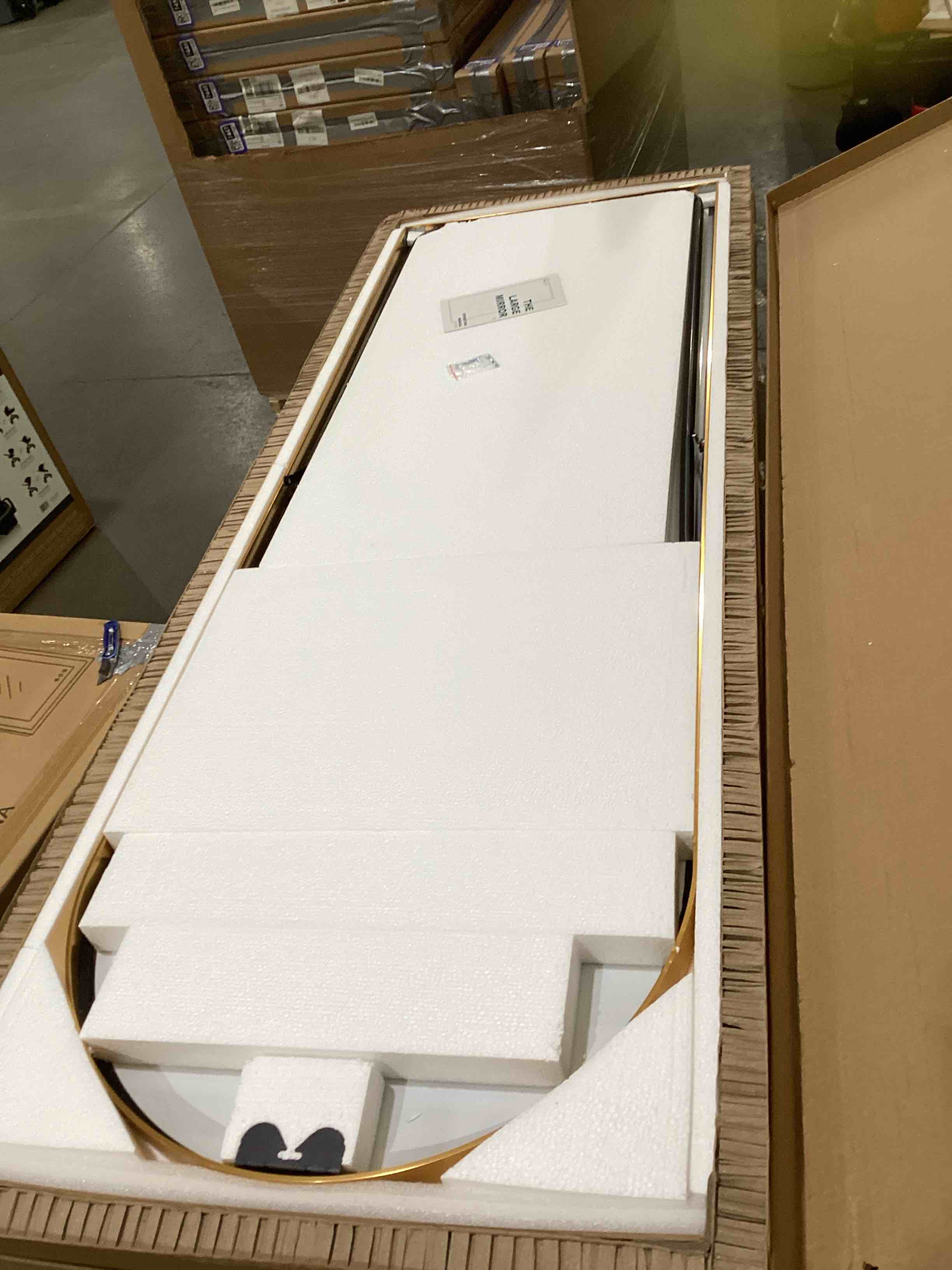 SIMILAR TO STOCK PHOTO BUT ROUND** mirror gold