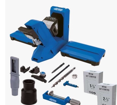 Kreg Tool KPHJ720PRO Pocket-Hole Jig 720PRO - Easy Clamping & Adjusting - Includes Durable Kreg Pocket-Hole Screws - For Materials 1/2" to 1 1/2" Thick