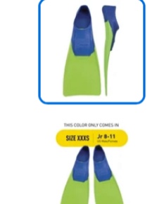 JR-8-11)) FINIS Long Floating Fins - Swimming Fins for Men, Women, and Kids - Swim Flippers to Improve Body Alignment - Swim Fins for Swimming Accessories - Blue/Lime Green, XXXS (Jr. 8-11)