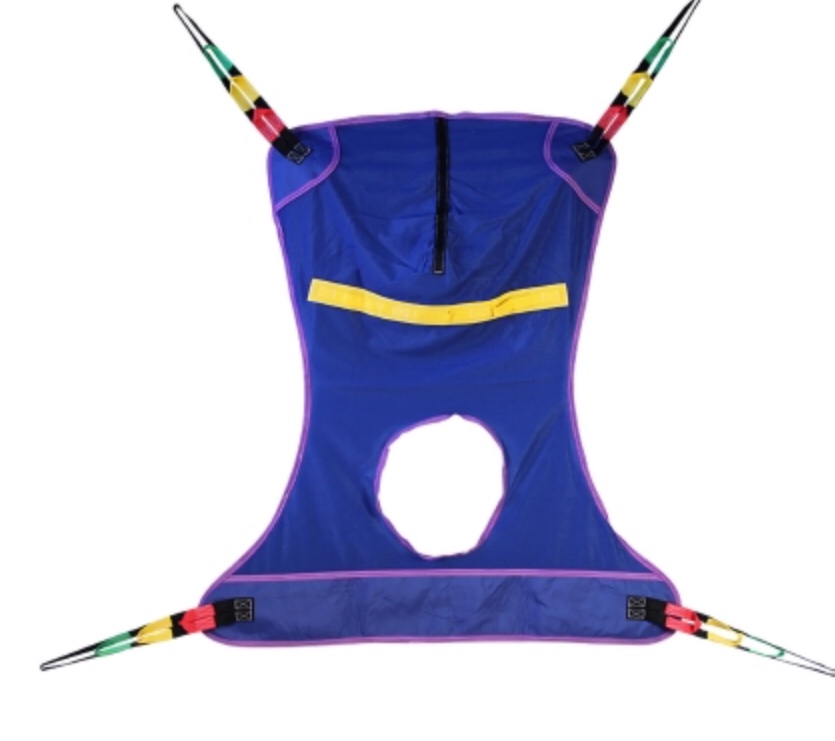 Full Body Commode Sling Proactive 4 Point Cradle Large 600 lbs. Weight Capacity