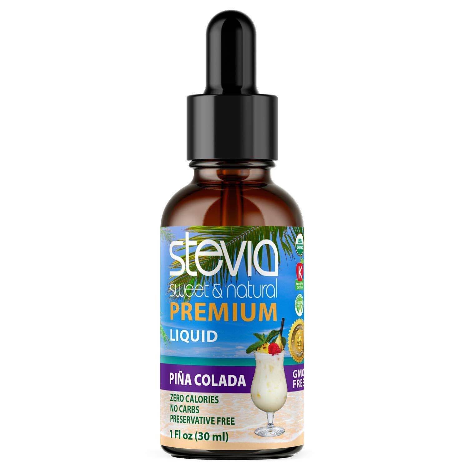 ( best by 04/2026 )  pineapple Premium Stevia Drops. Organic Liquid Stevia, Best Sugar Substitut...1 fl oz 30 ml 