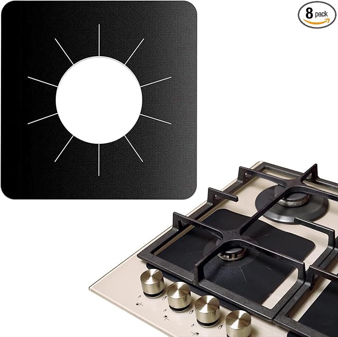 Gas Stove Protector, Reusable Burner Cover, top Range Liners for Stovetop, 8.5"x 8.5" Pack of 16
