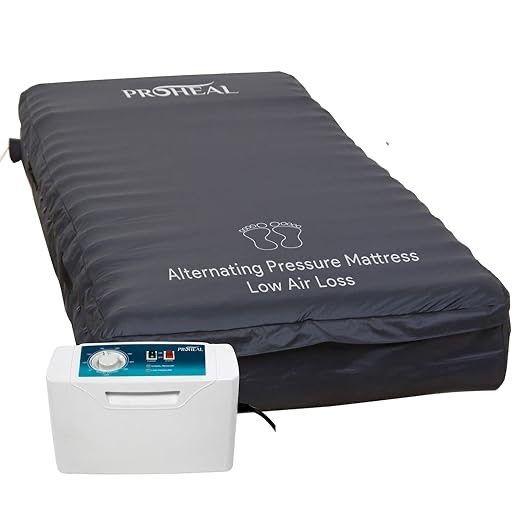 Low Air Loss Alternating Pressure Mattress - 36” x 80” x 8”- Pressure Mattress for Bed Sores - Stages I-III - Pressure Redistribution Air Mattress for Hospital Bed