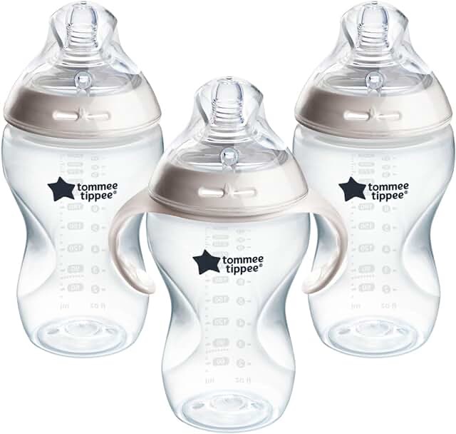 Tommee Tippee Closer to Nature Added Cereal Bottle (11oz  3 Count) | Y-Cut Bottle Nipple  BPA-Free