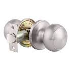 ((Similar)) Passage Keyless Door Handle Knob for Right and Left Handed Doors with Lockset and Matching Screws for Closet Hallway (Chrome)