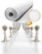 NextClimb Extra-Thick White Carpet Aisle Runner Long Rug with Non-Slip Spray Treatment (White, 2.2 x 16.4 Feet)