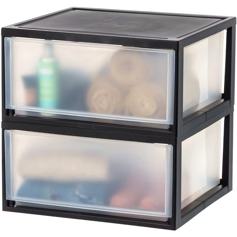 IRIS USA Stackable Modular Plastic Storage Drawers