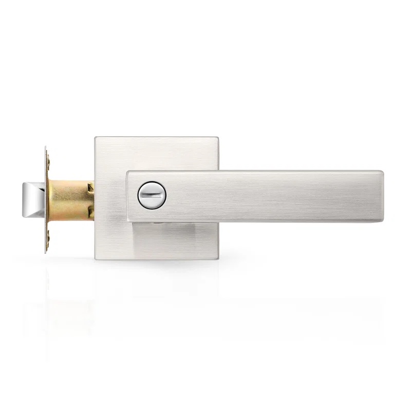 Heavy Duty Privacy Door Lever Keyless Lock with Square Rosette