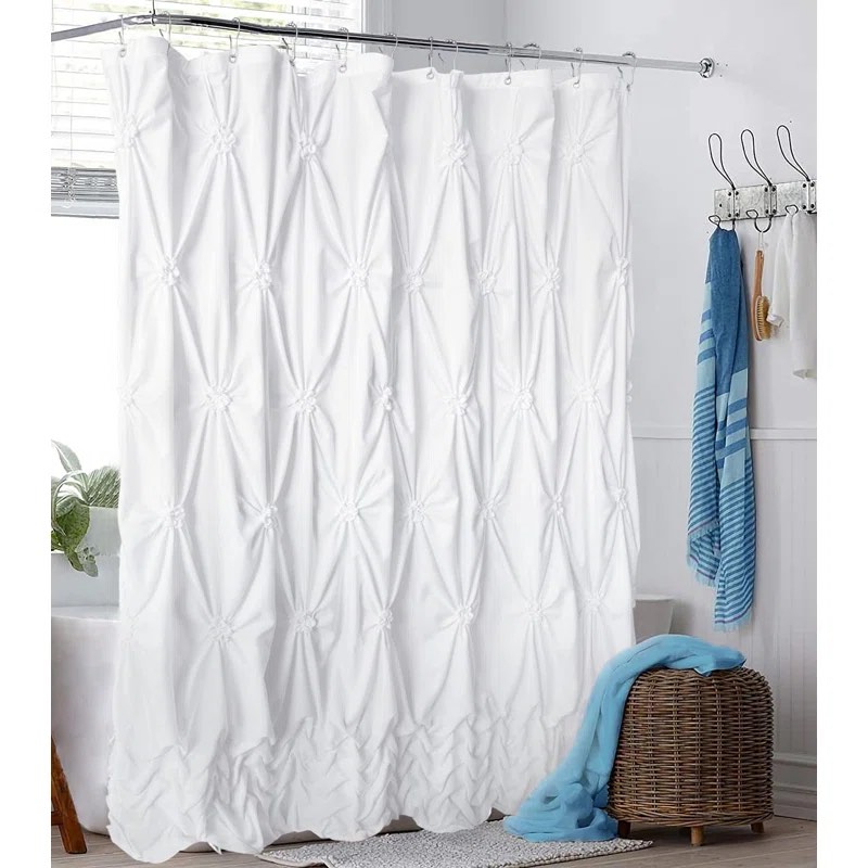 Jermesha Shower Curtain with Hooks Included